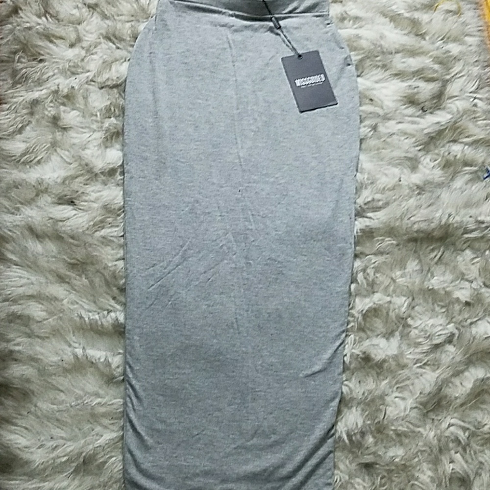 Gray bodycon skirt